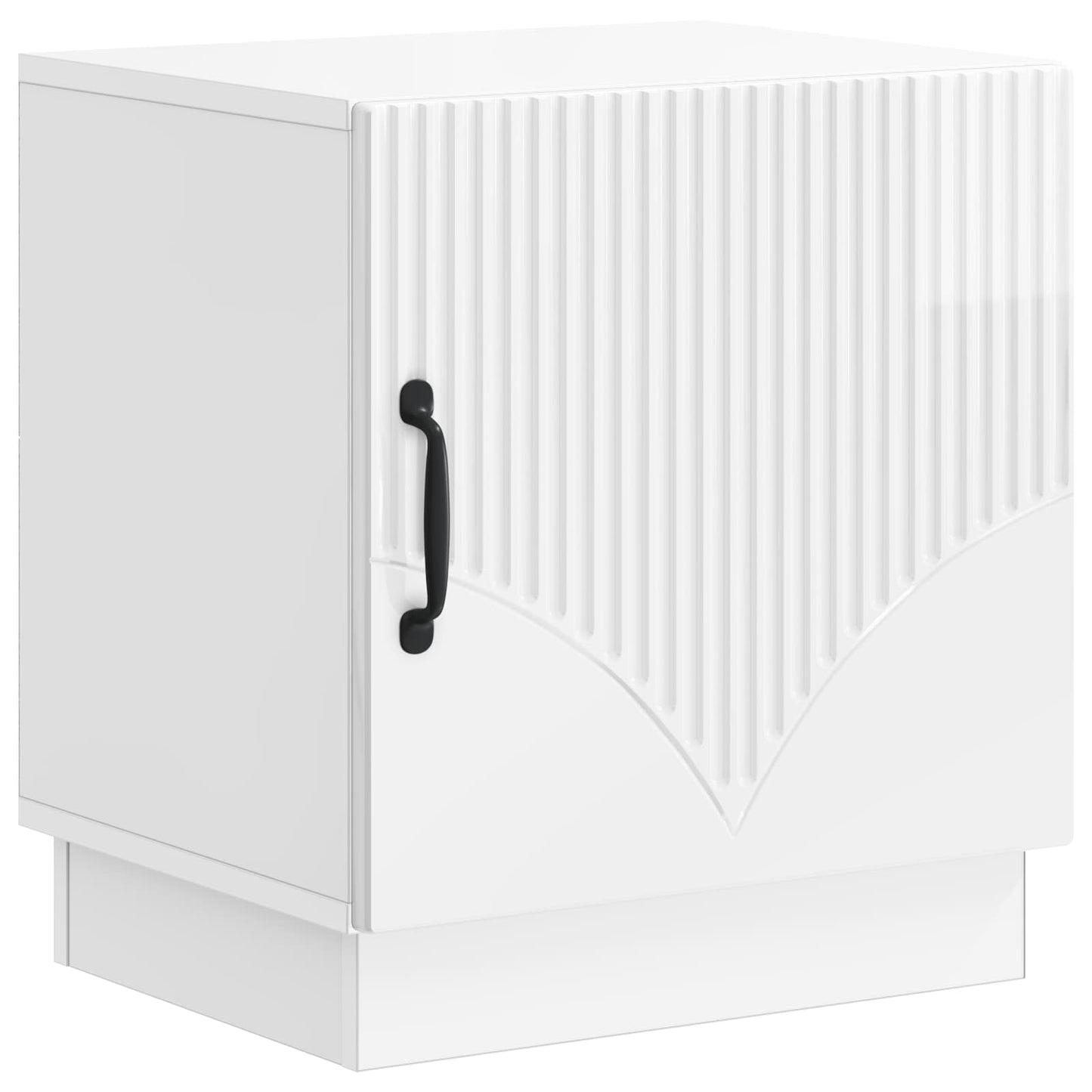 Comodino Bianco Lucido 43 x 34,5 x 47 cm Legno ingegnerizzato | homemem39