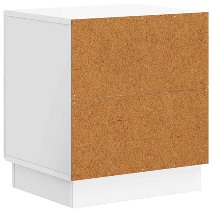 Comodino Bianco Lucido 43 x 34,5 x 47 cm Legno ingegnerizzato | homemem39