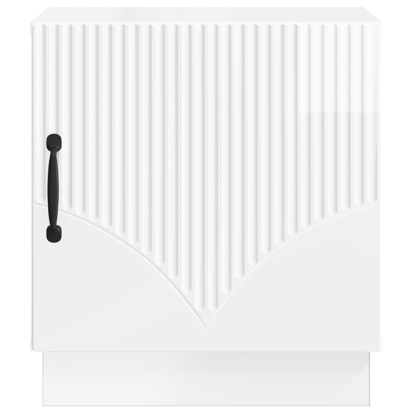 Comodino Bianco Lucido 43 x 34,5 x 47 cm Legno ingegnerizzato | homemem39
