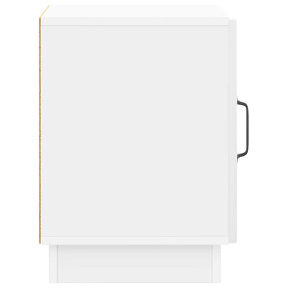 Comodino Bianco Lucido 43 x 34,5 x 47 cm Legno ingegnerizzato | homemem39