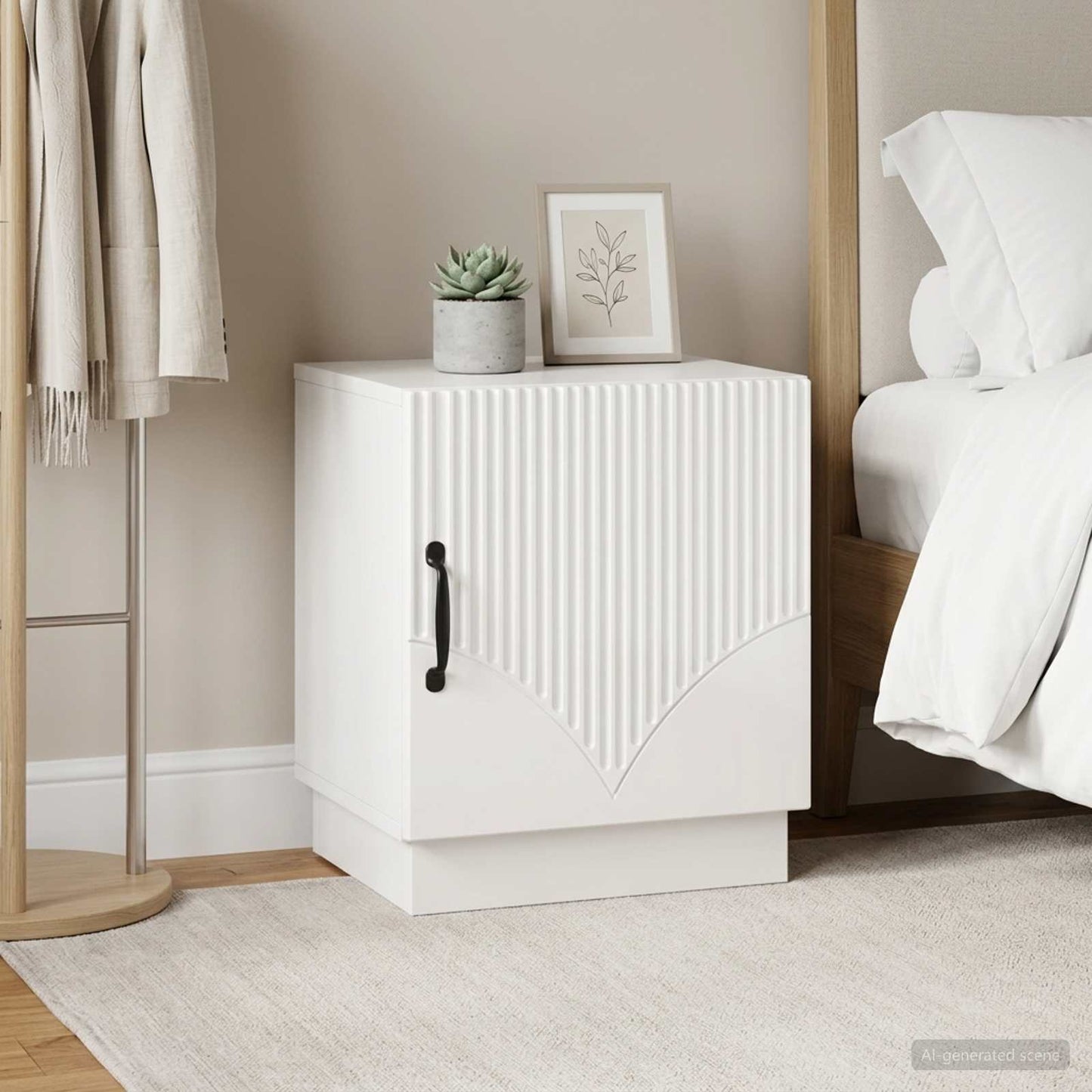 Comodino 2 pcs Bianco Lucido 43 x 34,5 x 47 cm | homemem39
