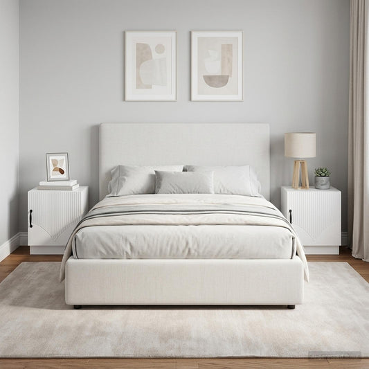 Comodino 2 pcs Bianco Lucido 43 x 34,5 x 47 cm | homemem39