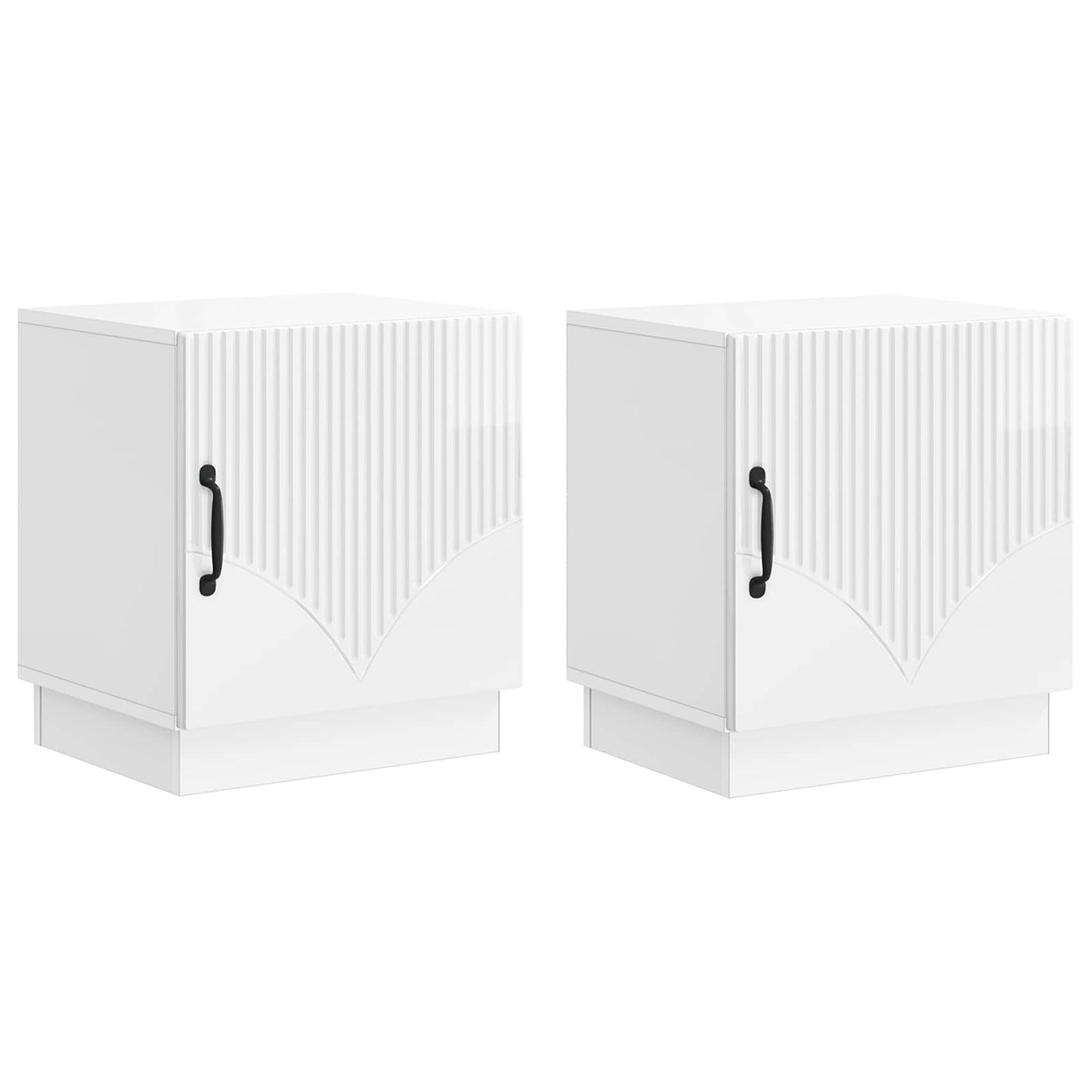Comodino 2 pcs Bianco Lucido 43 x 34,5 x 47 cm | homemem39