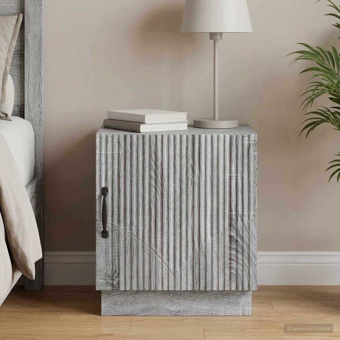 Comodino Sonoma grigio 43 x 34,5 x 47 cm Legno ingegnerizzato | homemem39