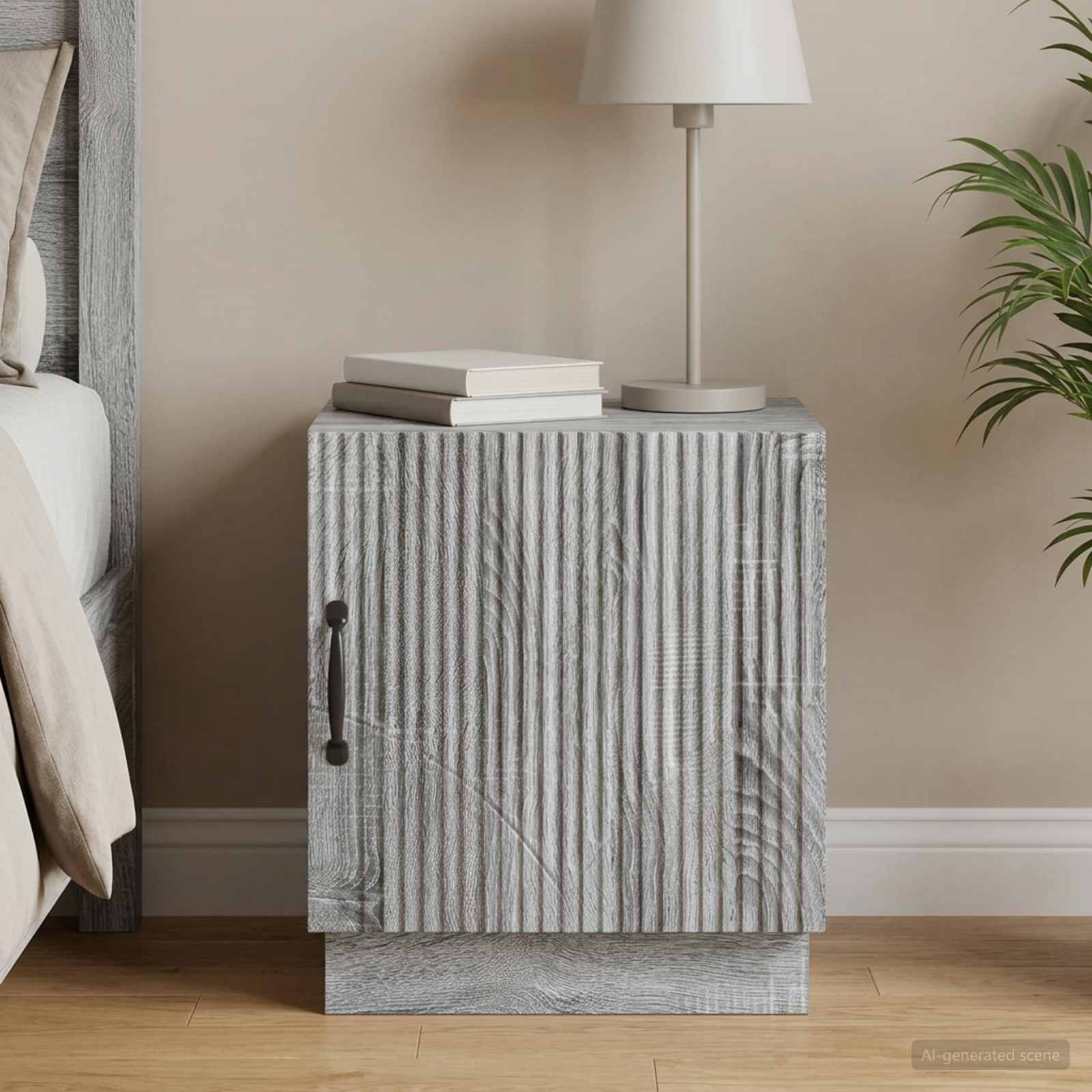 Comodino Sonoma grigio 43 x 34,5 x 47 cm Legno ingegnerizzato | homemem39