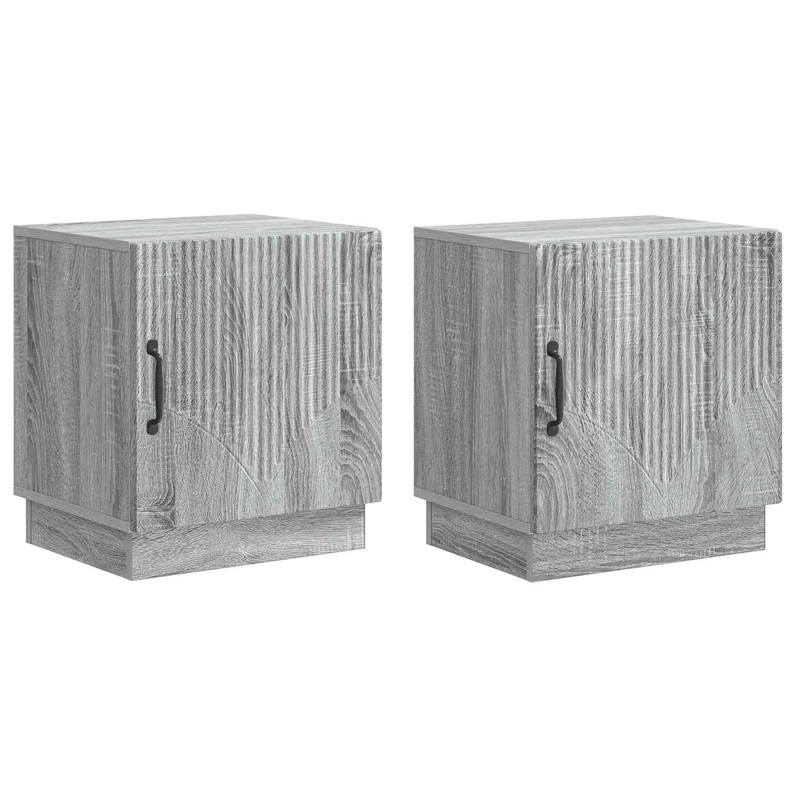Comodino 2 pcs Sonoma grigio 43 x 34,5 x 47 cm | homemem39