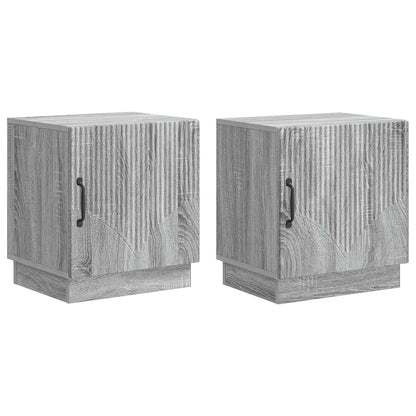 Comodino 2 pcs Sonoma grigio 43 x 34,5 x 47 cm | homemem39