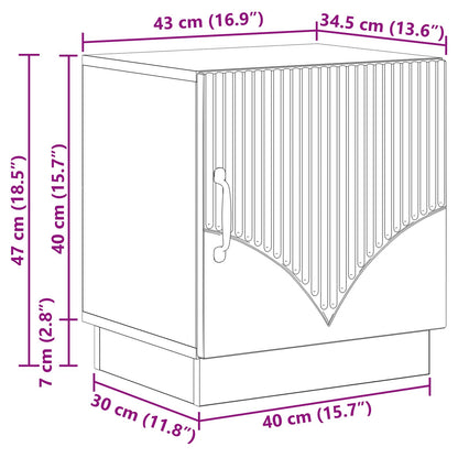 Comodino Legno antico 43 x 34,5 x 47 cm Legno ingegnerizzato | homemem39