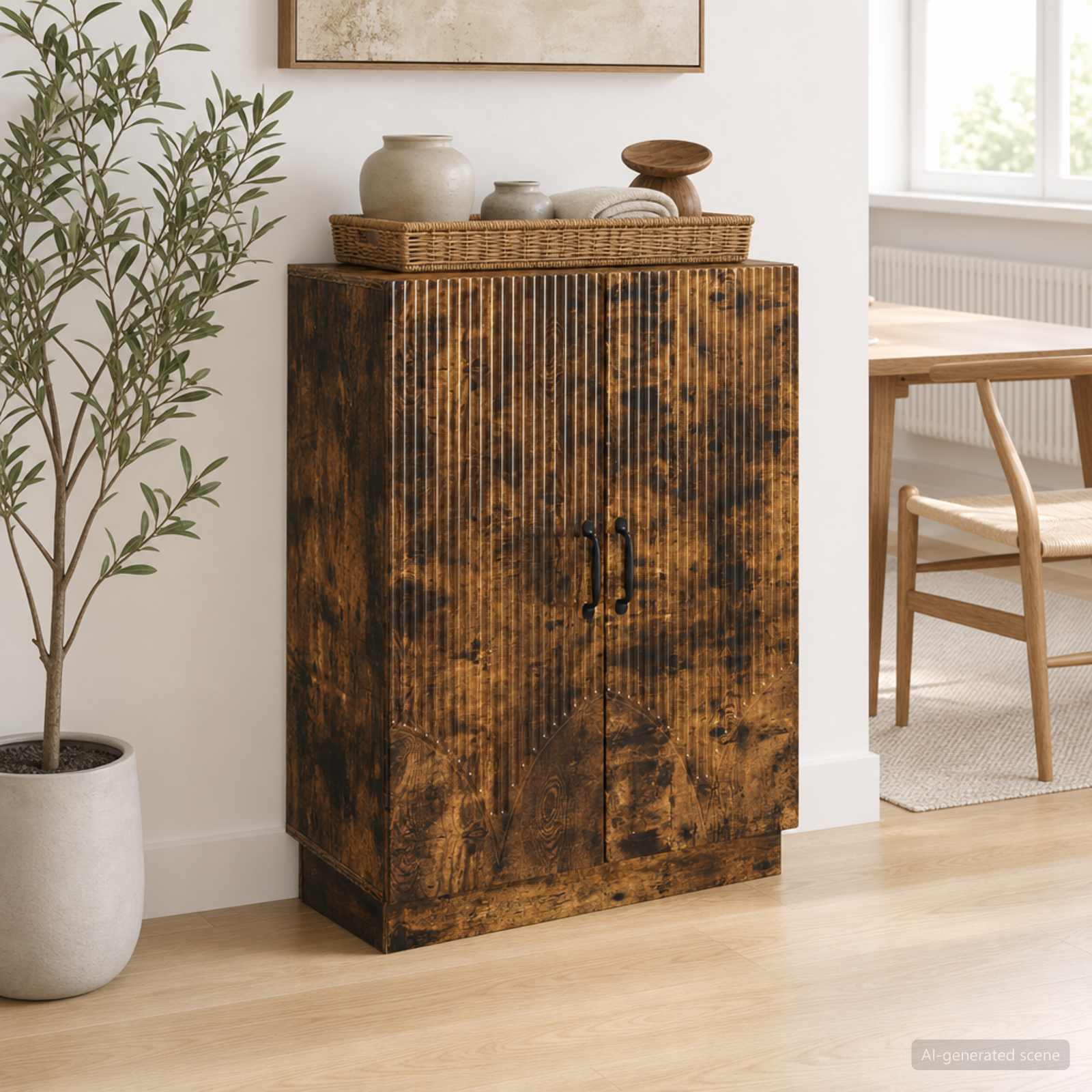 Credenza Rovere Fumo 66 x 34,5 x 87 cm Legno ingegnerizzato - homemem39