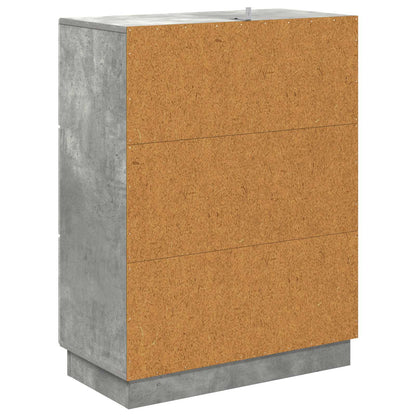 Mobile con Cassetti Grigio Cemento 66 x 34,5 x 87 cm