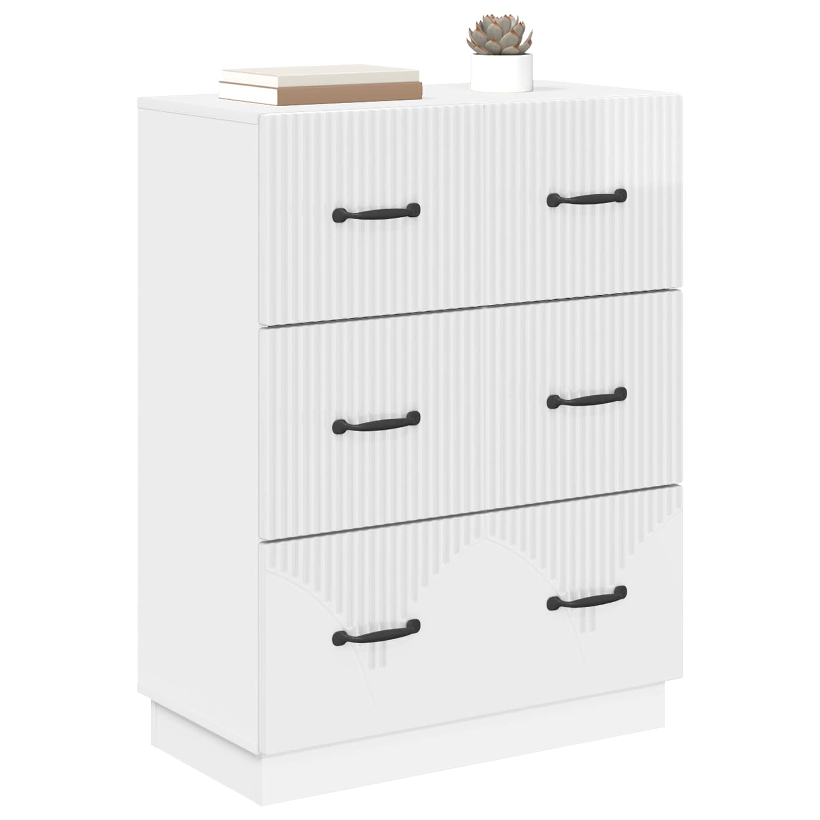 Mobile con Cassetti Bianco Lucido 66 x 34,5 x 87 cm | homemem39