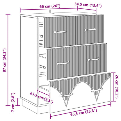 Mobile con Cassetti Rovere Fumo 66 x 34,5 x 87 cm | homemem39