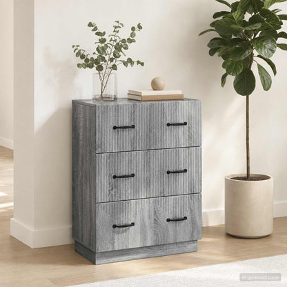 Mobile con Cassetti Grigio Sonoma 66 x 34,5 x 87 cm