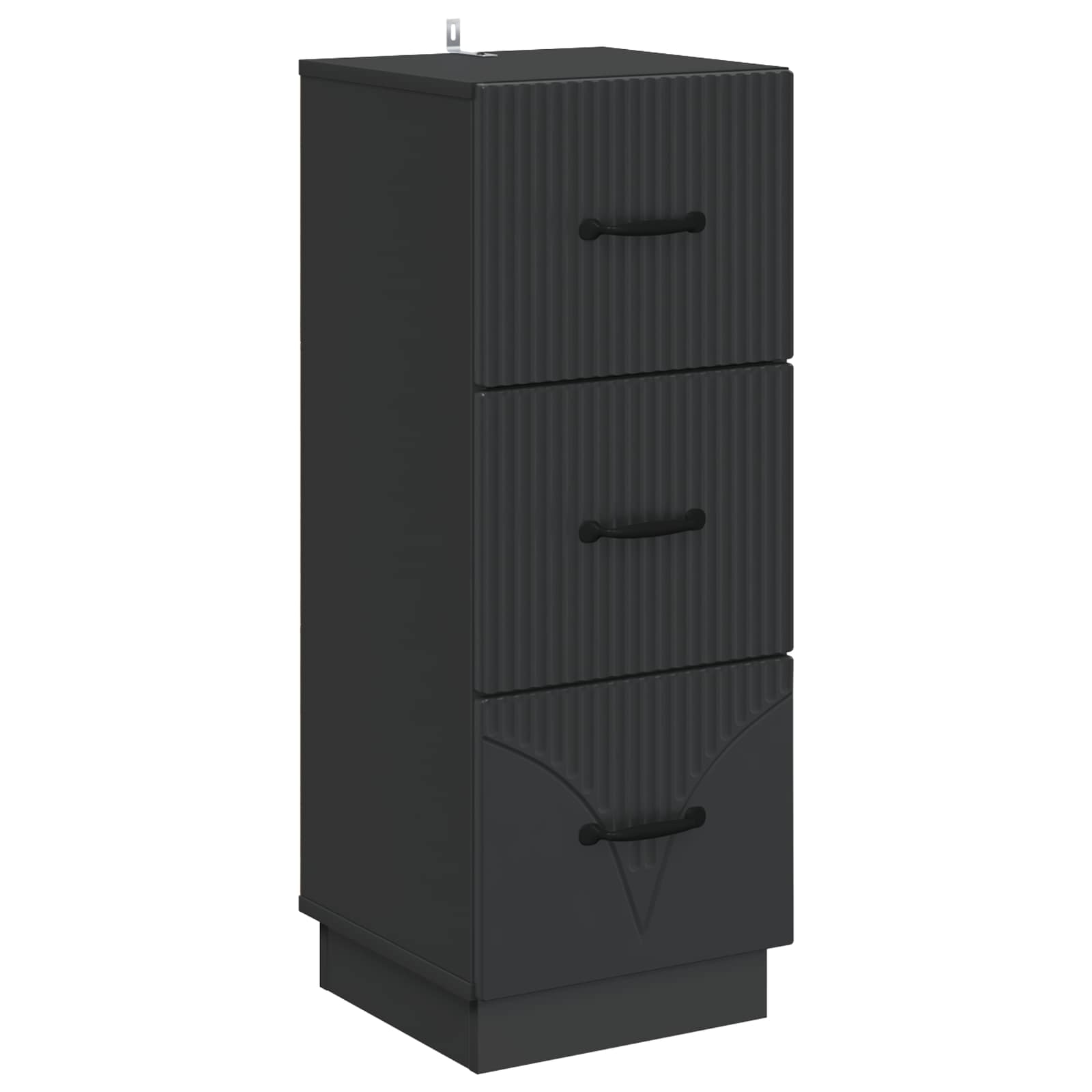 Mobile con Cassetti Nero 33 x 34,5 x 87 cm Legno ingegnerizzato | homemem39