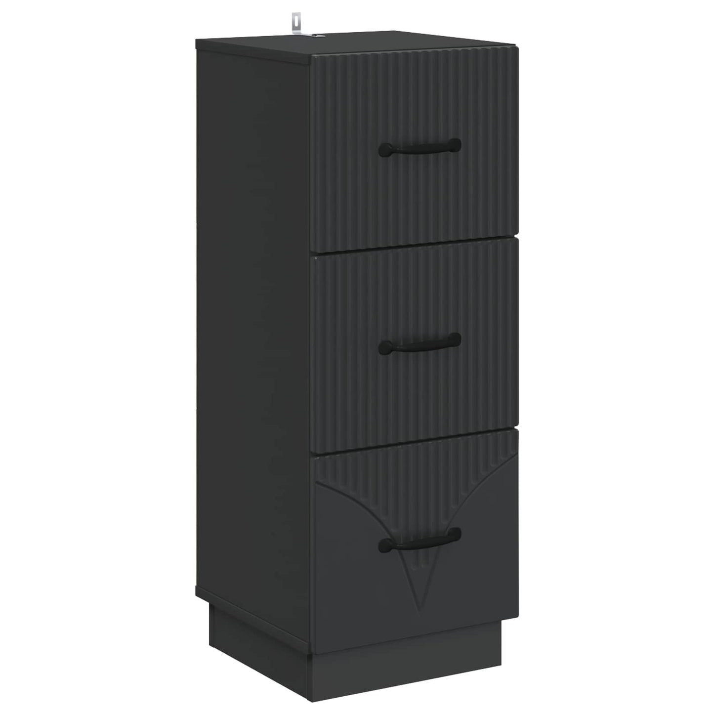 Mobile con Cassetti Nero 33 x 34,5 x 87 cm Legno ingegnerizzato