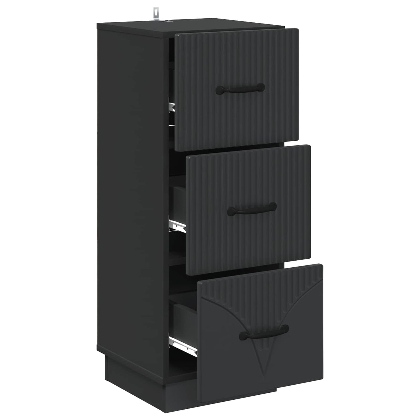 Mobile con Cassetti Nero 33 x 34,5 x 87 cm Legno ingegnerizzato | homemem39