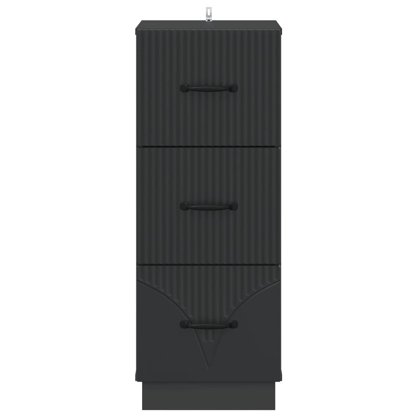Mobile con Cassetti Nero 33 x 34,5 x 87 cm Legno ingegnerizzato