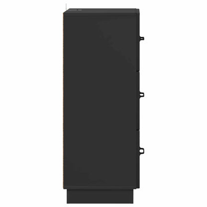 Mobile con Cassetti Nero 33 x 34,5 x 87 cm Legno ingegnerizzato