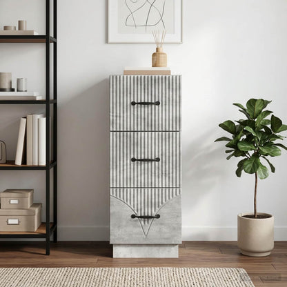 Mobile con Cassetti Grigio Cemento 33 x 34,5 x 87 cm