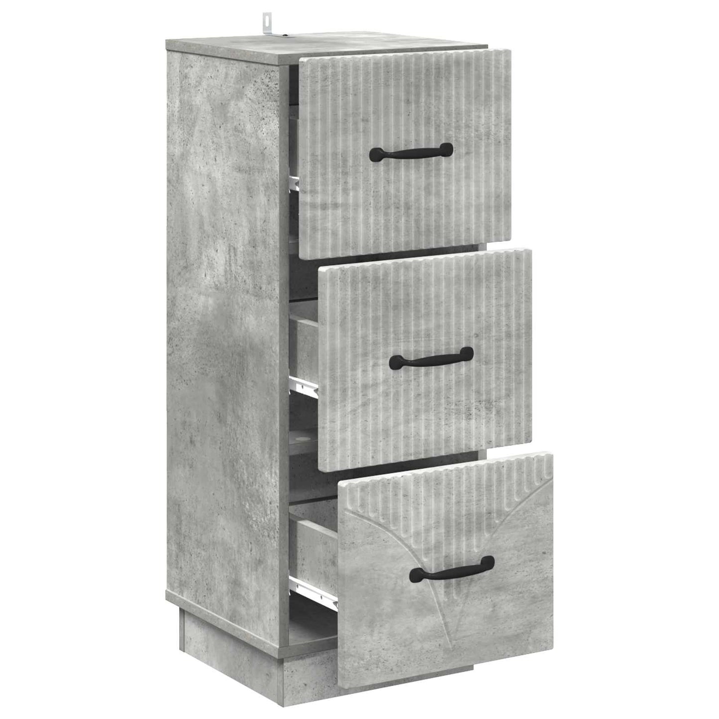 Mobile con Cassetti Grigio Cemento 33 x 34,5 x 87 cm