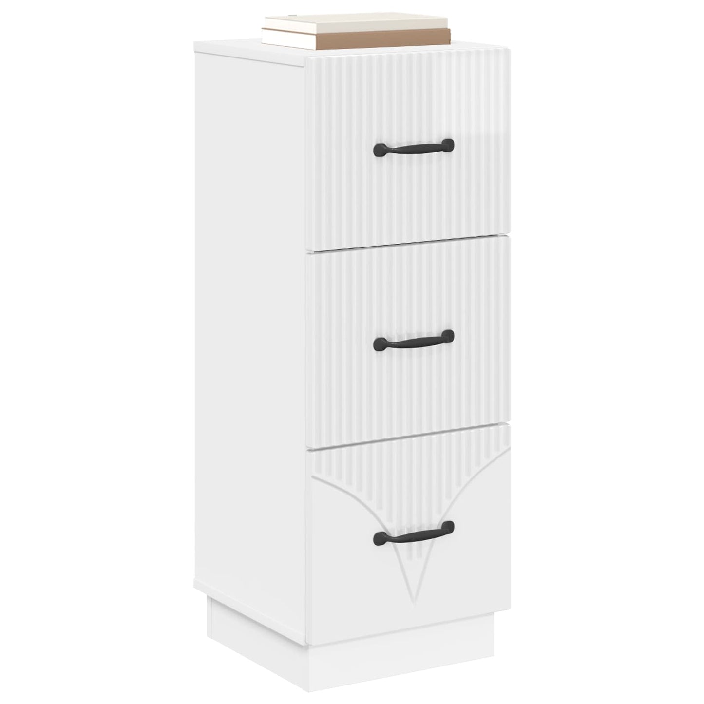 Mobile con Cassetti Bianco Lucido 33 x 34,5 x 87 cm