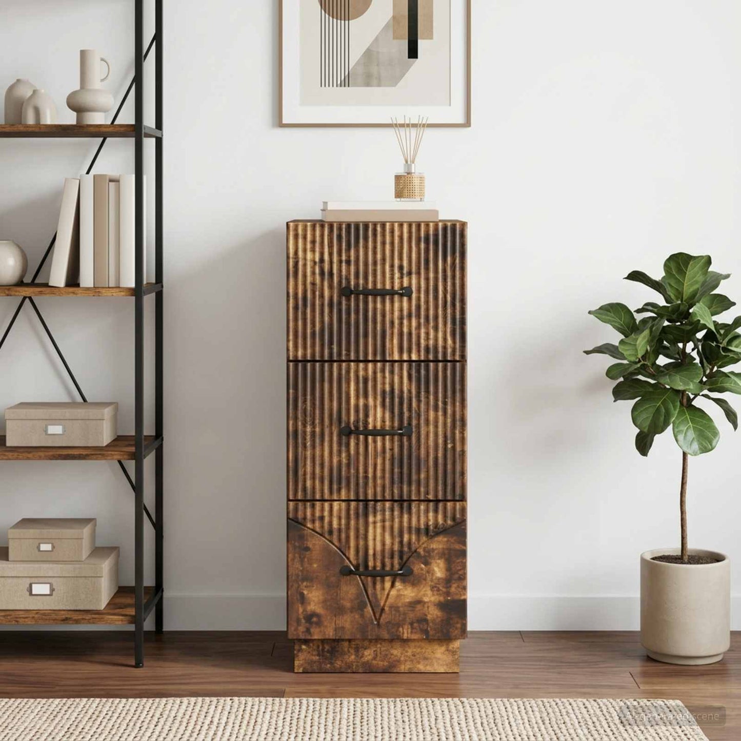 Mobile con Cassetti Rovere Fumo 33 x 34,5 x 87 cm