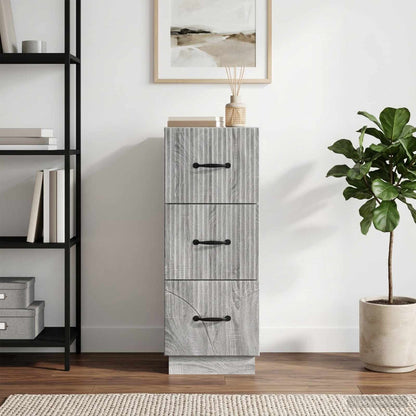 Mobile con Cassetti Grigio Sonoma 33 x 34,5 x 87 cm