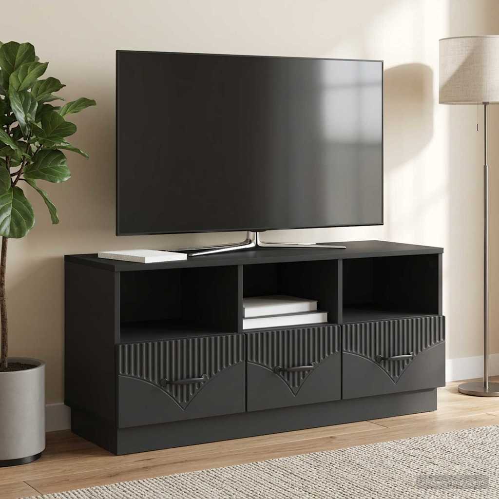 Mobile TV Nero 102 x 34,5 x 47 cm Legno ingegnerizzato
