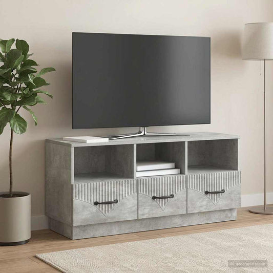 Mobile TV con cassetto Grigio Cemento 102 x 34,5 x 47 cm