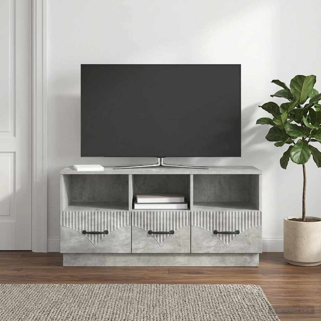 Mobile TV con cassetto Grigio Cemento 102 x 34,5 x 47 cm