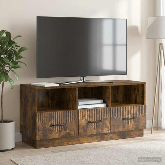 Mobile TV Rovere Fumo 102 x 34,5 x 47 cm Legno ingegnerizzato