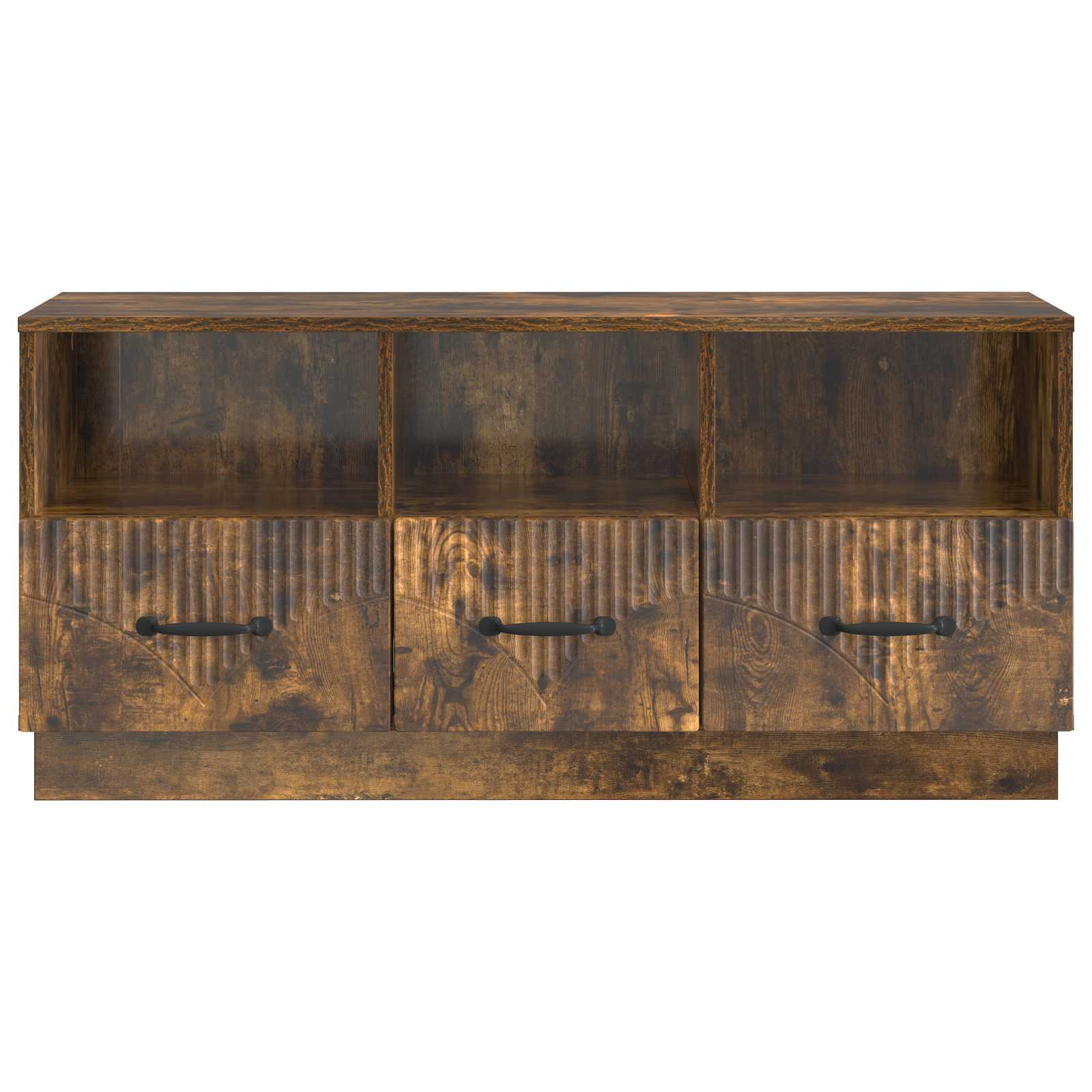 Mobile TV Rovere Fumo 102 x 34,5 x 47 cm Legno ingegnerizzato | homemem39