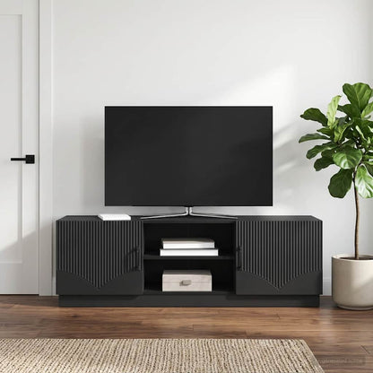 Mobile TV Nero 150 x 31 x 47 cm Legno ingegnerizzato