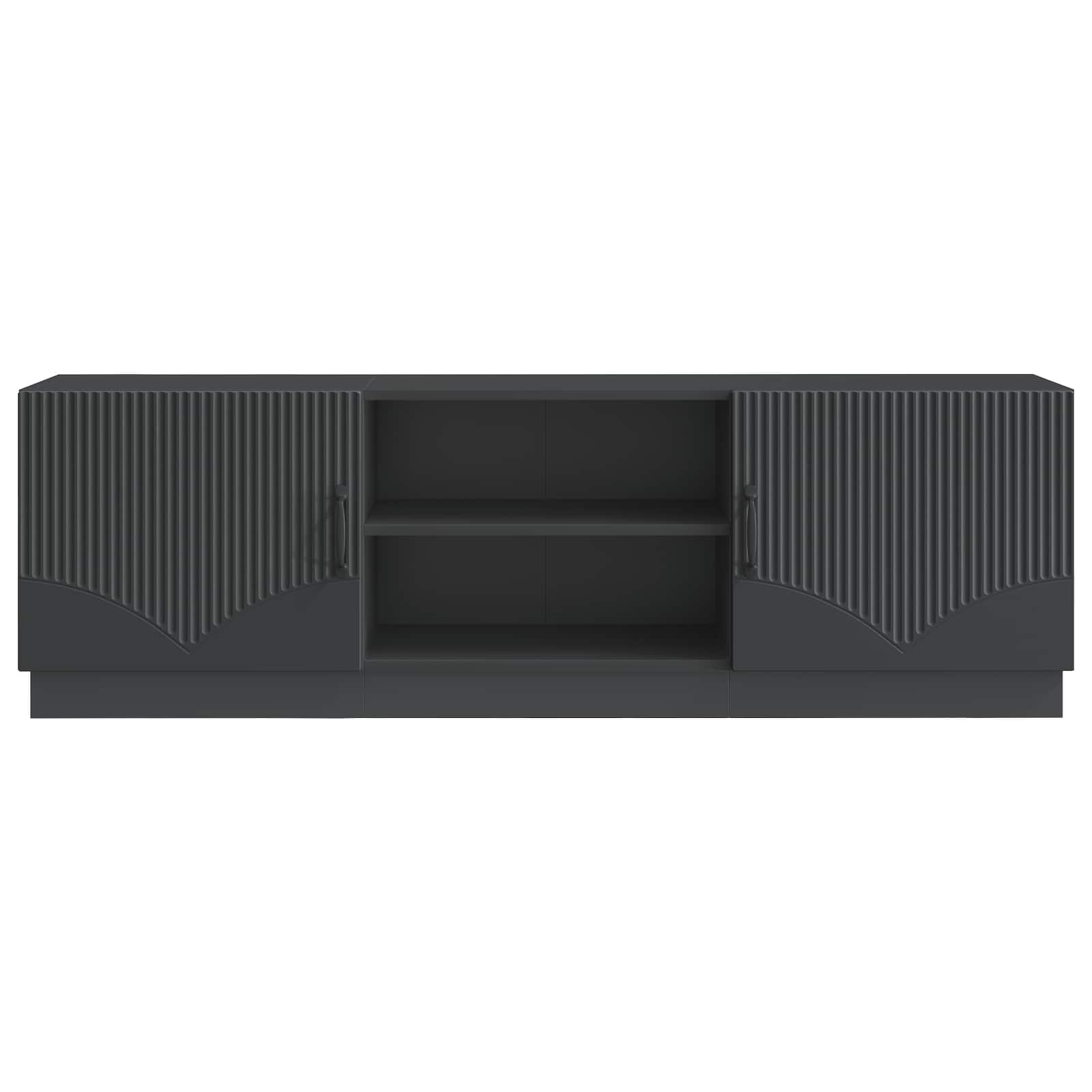 Mobile TV Nero 150 x 31 x 47 cm Legno ingegnerizzato | homemem39