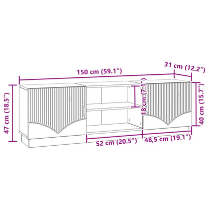 Mobile TV Rovere Sonoma 150 x 31 x 47 cm Legno ingegnerizzato | homemem39