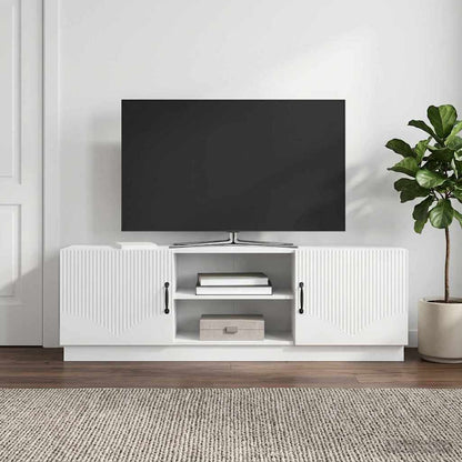 Mobile TV Bianco Lucido 150 x 31 x 47 cm Legno ingegnerizzato