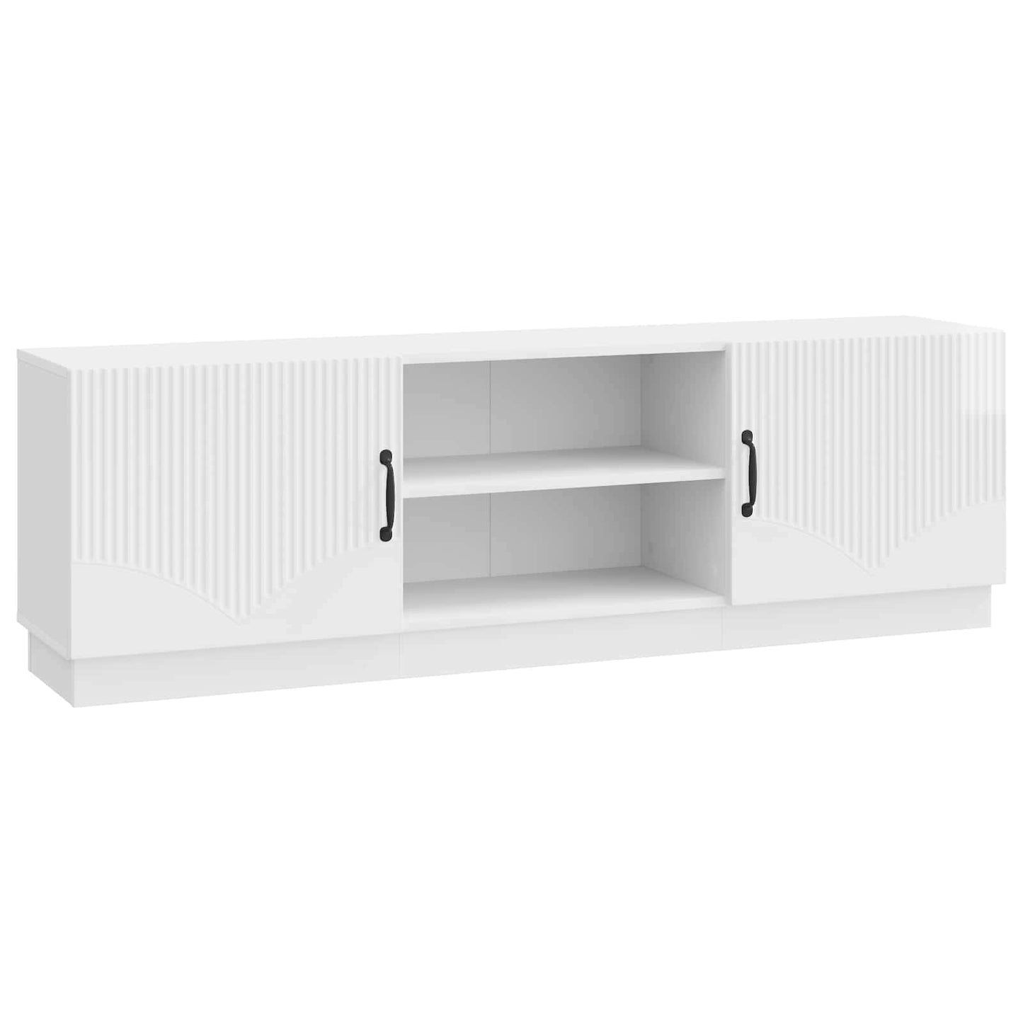 Mobile TV Bianco Lucido 150 x 31 x 47 cm Legno ingegnerizzato