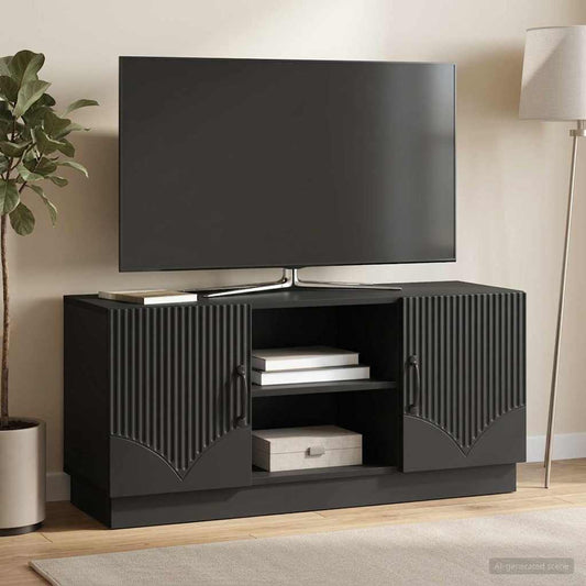 Mobile TV Nero 102 x 34,5 x 47 cm Legno ingegnerizzato