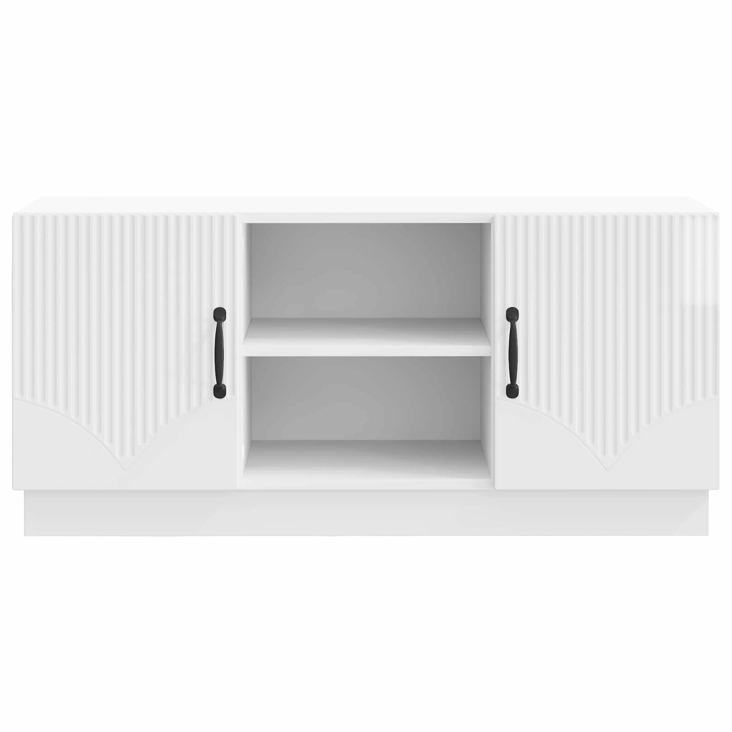 Mobile TV Bianco Lucido 102 x 34,5 x 47 cm Legno ingegnerizzato | homemem39