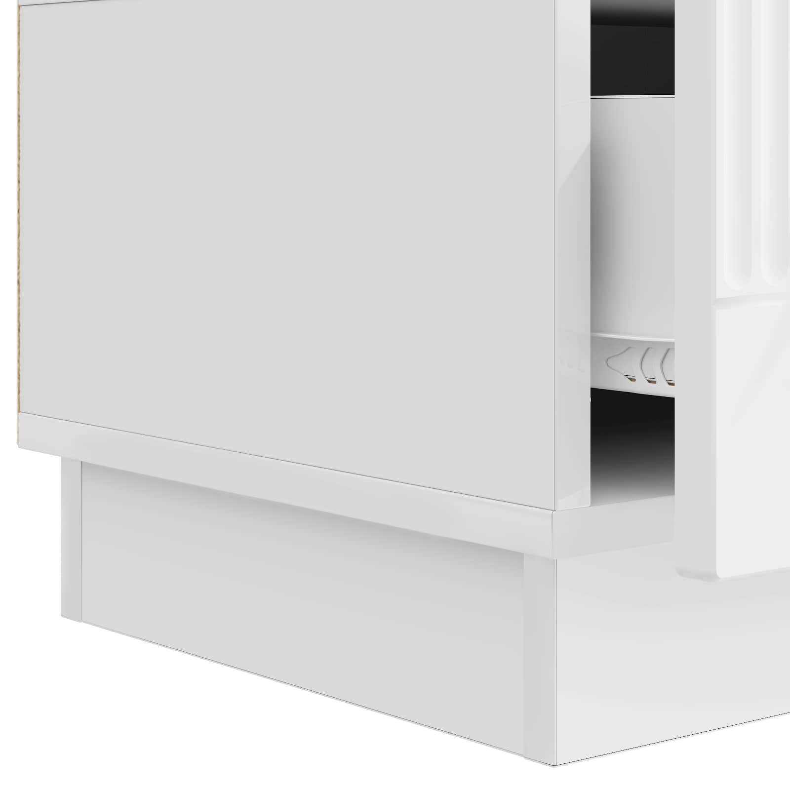 Mobile TV Bianco Lucido 147 x 34,5 x 27 cm Legno ingegnerizzato | homemem39