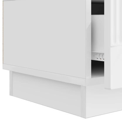 Mobile TV Bianco Lucido 147 x 34,5 x 27 cm Legno ingegnerizzato | homemem39