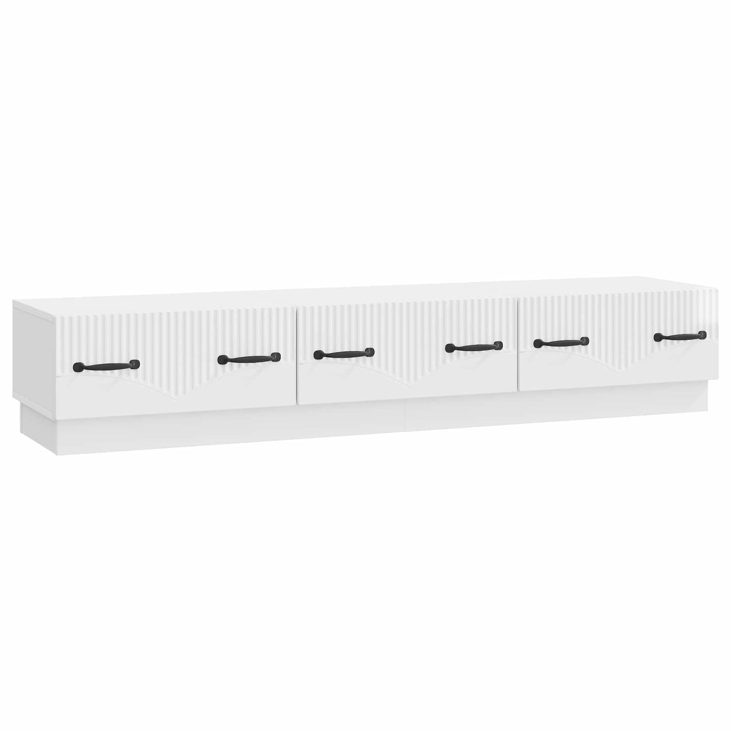 Mobile TV Bianco Lucido 147 x 34,5 x 27 cm Legno ingegnerizzato | homemem39