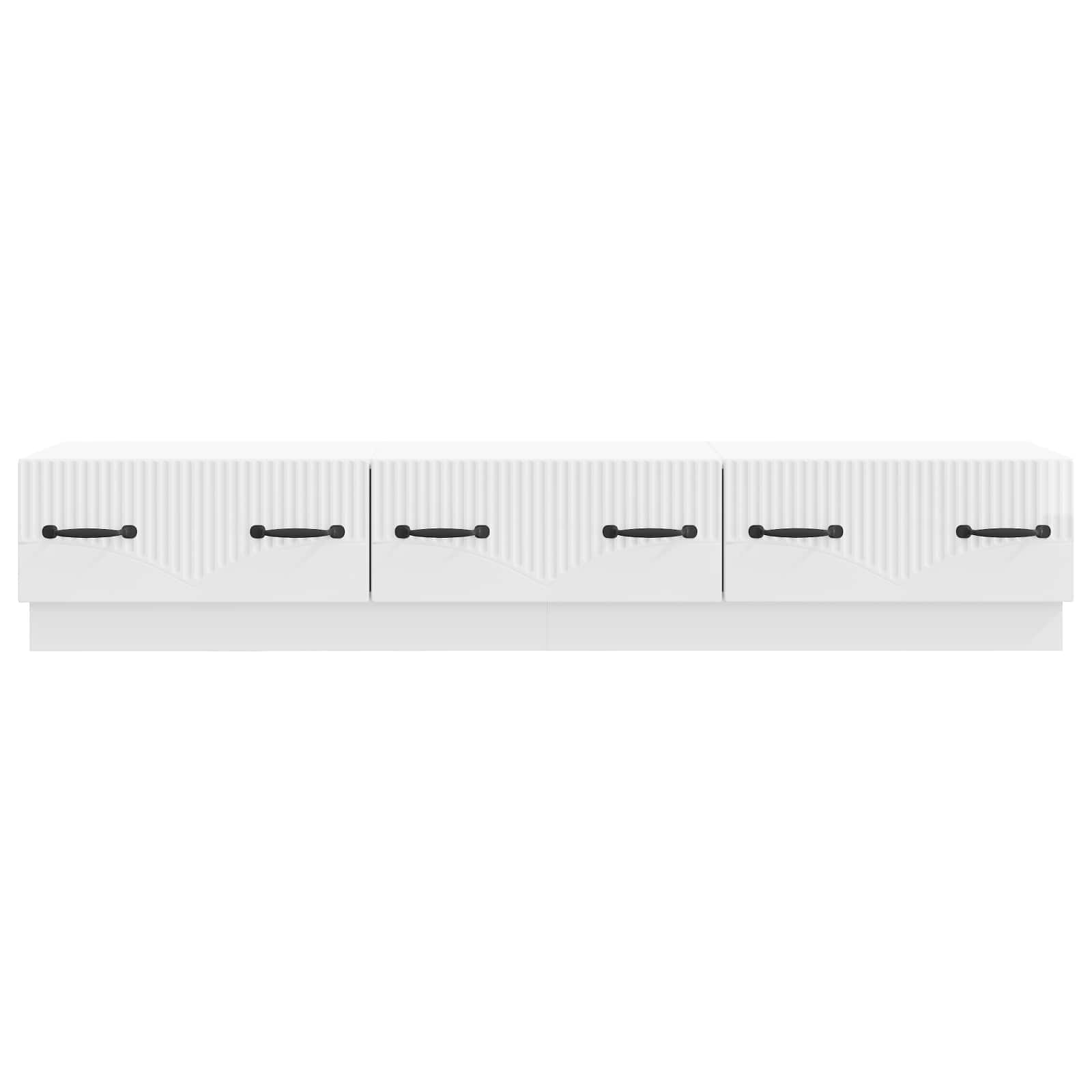 Mobile TV Bianco Lucido 147 x 34,5 x 27 cm Legno ingegnerizzato | homemem39