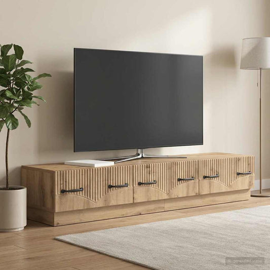 Mobile TV con cassetto Rovere Artigianale 147 x 34,5 x 27 cm