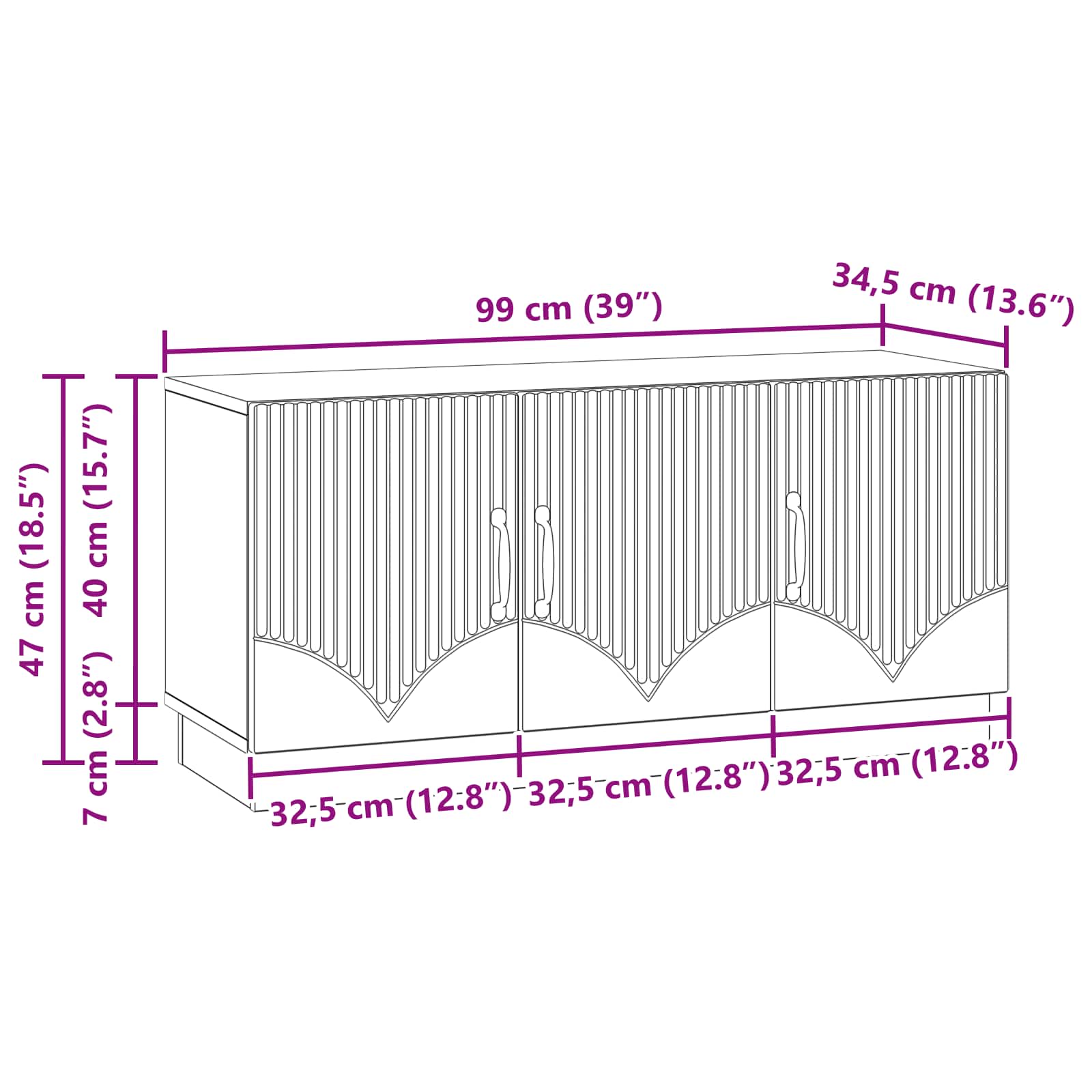 Mobile TV Grigio Cemento 99 x 34,5 x 47 cm Legno ingegnerizzato | homemem39