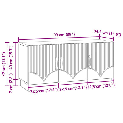 Mobile TV Legno antico 99 x 34,5 x 47 cm Legno ingegnerizzato