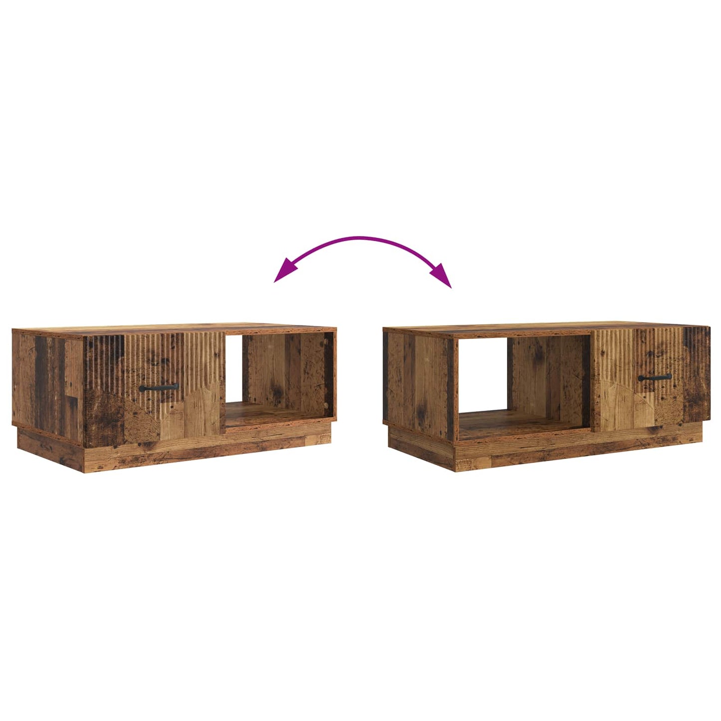 Tavolino da salotto Legno antico 90 x 50 x 37 cm | homemem39