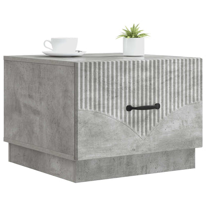 Tavolino da salotto con cassetto Grigio Cemento 49 x 50 x 37 cm | homemem39