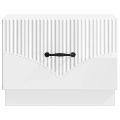 Tavolino da salotto con cassetto Bianco Lucido 49 x 50 x 37 cm | homemem39