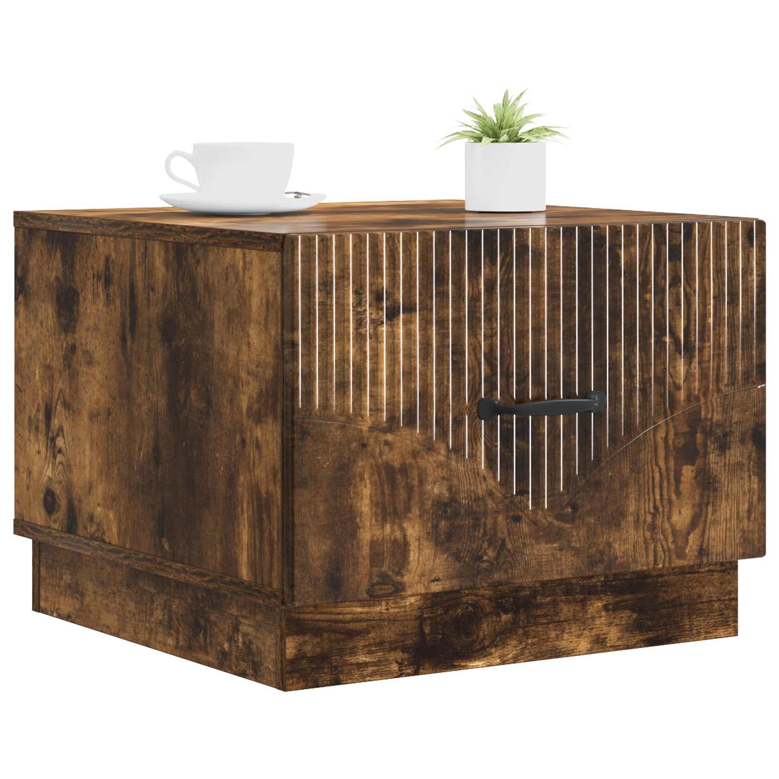 Tavolino da salotto con cassetto Rovere Fumo 49 x 50 x 37 cm | homemem39